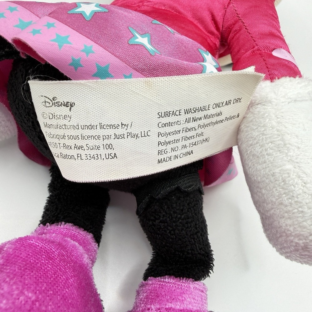 Disney Junior Minnie Mouse Pop Star Plush 10"‎ Just Play Pink Dress Purple Shoes - Picture 8 of 12